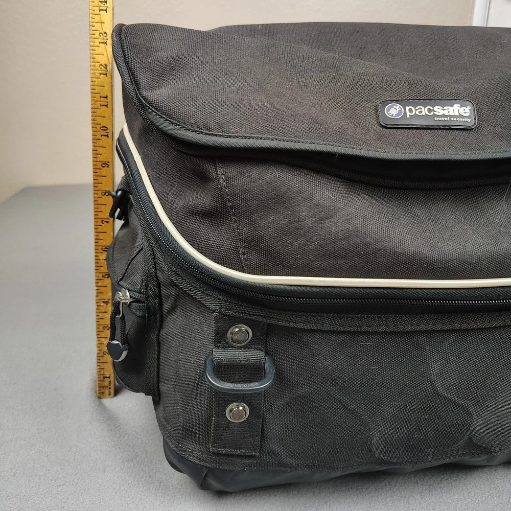 Pacsafe Exomesh Anti Theft Travel Bag Duffle Trunk Large Rigid Black Cable Lock